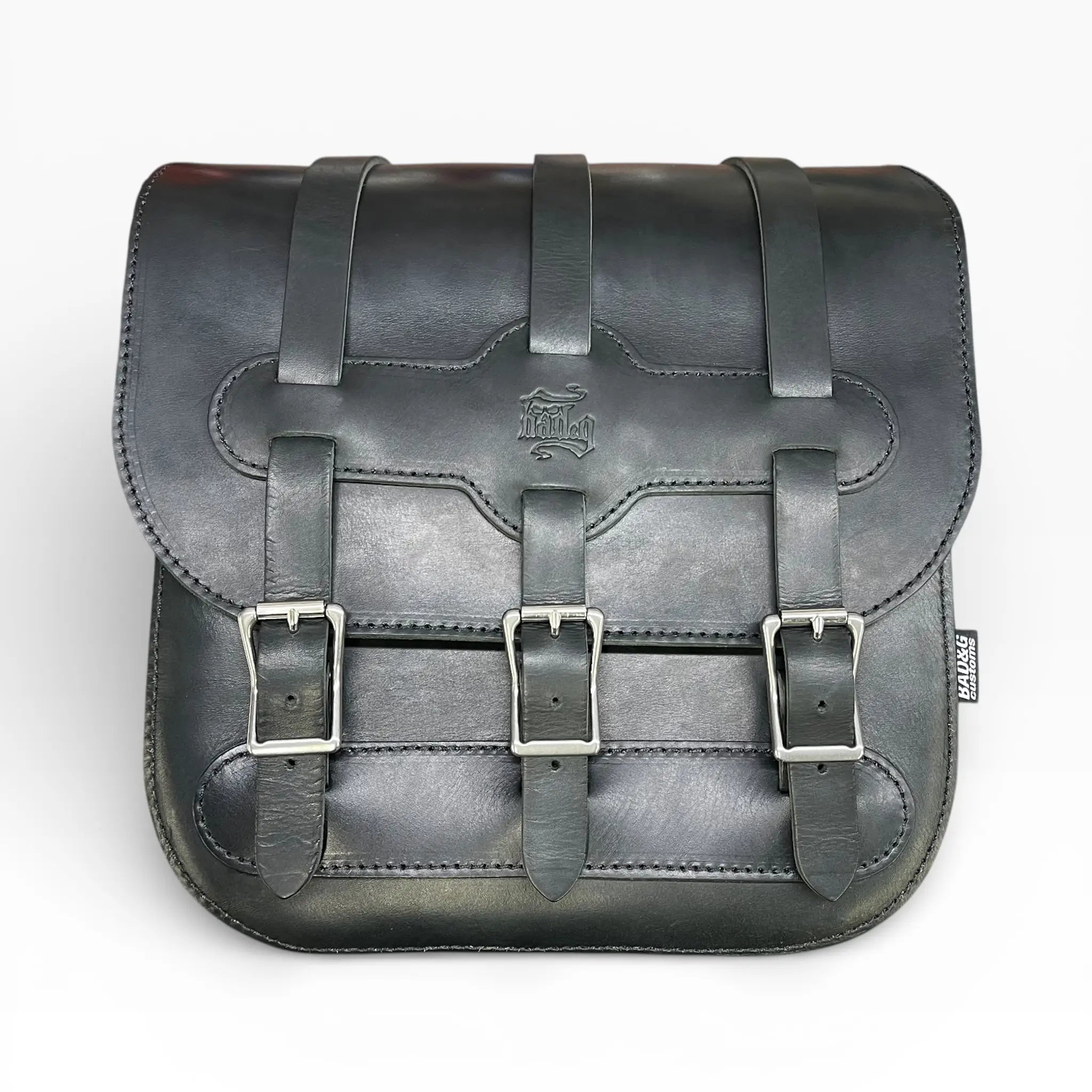 Universal Heavy Duty Leather Saddlebag - US02S (Solo Bag)