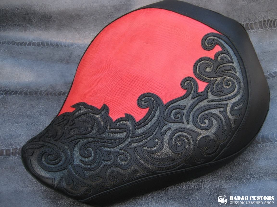 Yamaha Road Star Lizard Stingray Exotic Skin Custom Seat