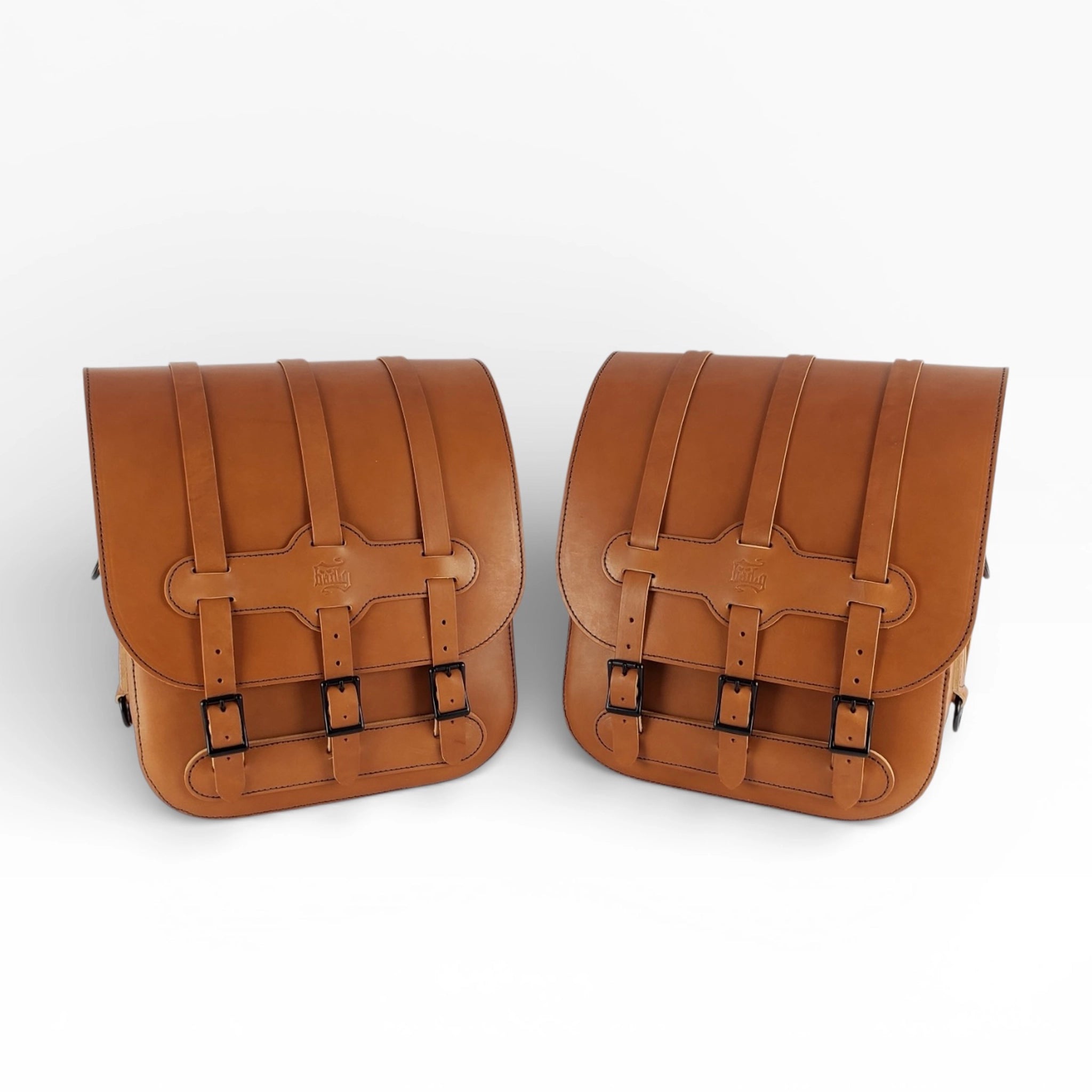 CUSTOM BUILD: The "London Tan" Touring Suite (US01 Bags + Matching Seat & Backrest)