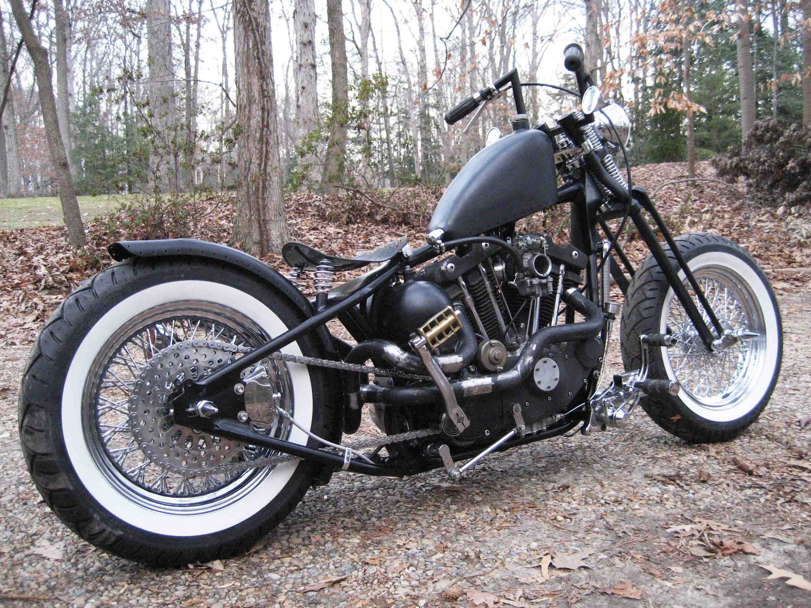 1973 Harley-Davidson Ironhead All Custom Leather Wrapped And Tooled by BAD&G CUSTOMS - "Leatherhead"