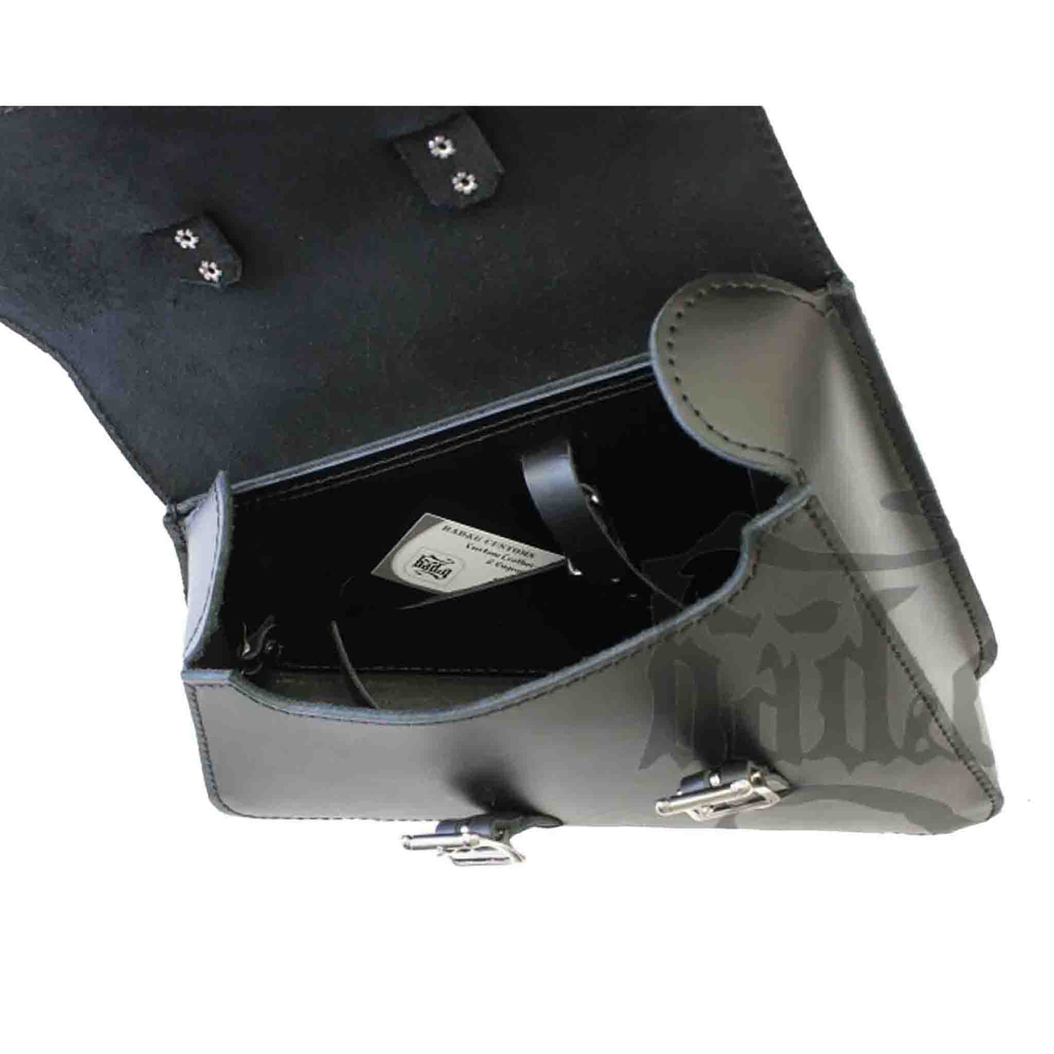 Upgrade your Harley-Davidson® Sportster with the SL01 Left Side Solo Bag. Hand crafted in USA with premium leather and top quality hardware. Durable and stylish, it's the perfect fit for your motorcycle.