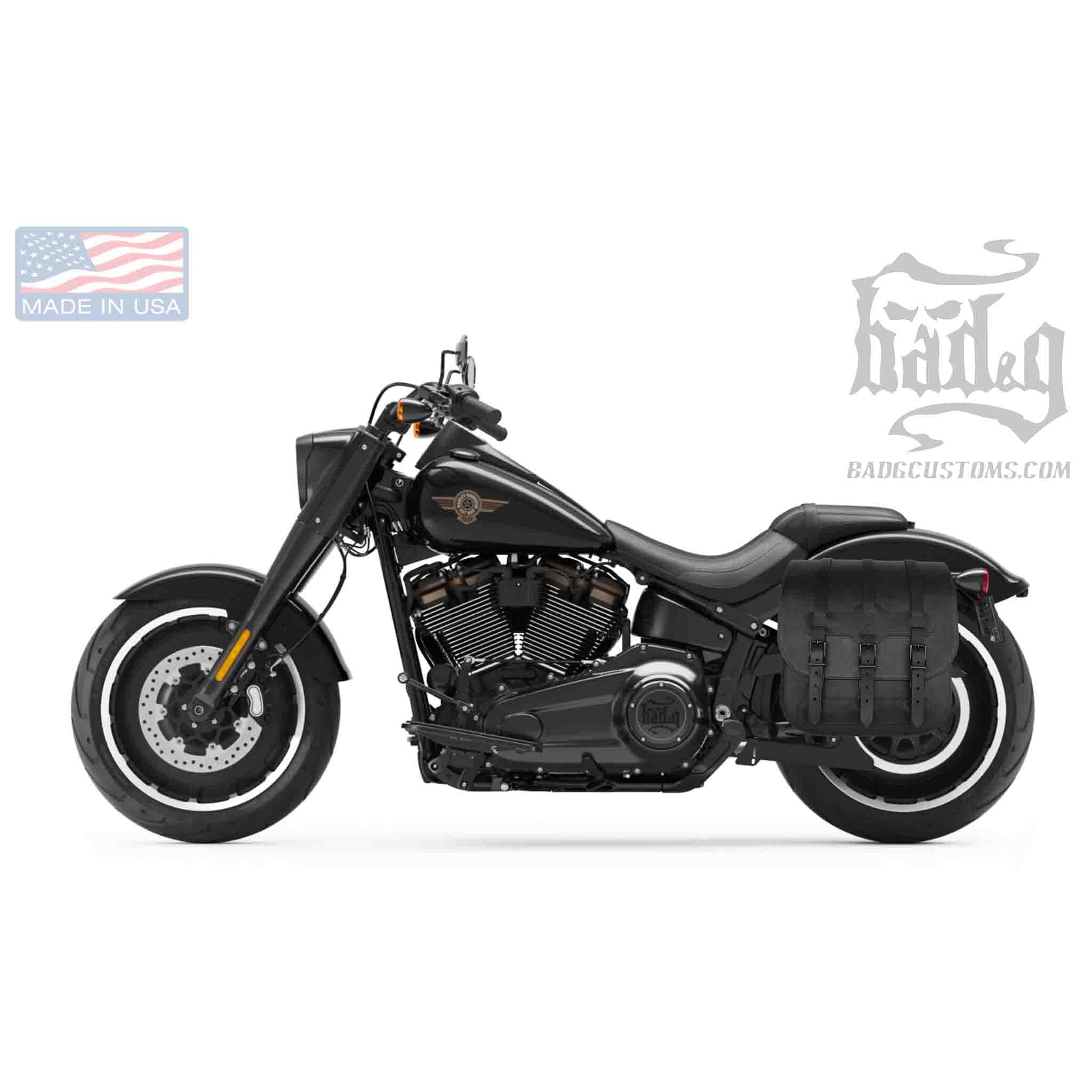 Upgrade your ride with the US01 Heavy Duty Saddlebags. Hand crafted in USA with premium veg tan steer hide leather and stainless steel hardware. Durable and stylish, they are the perfect fit for your motorcycle.